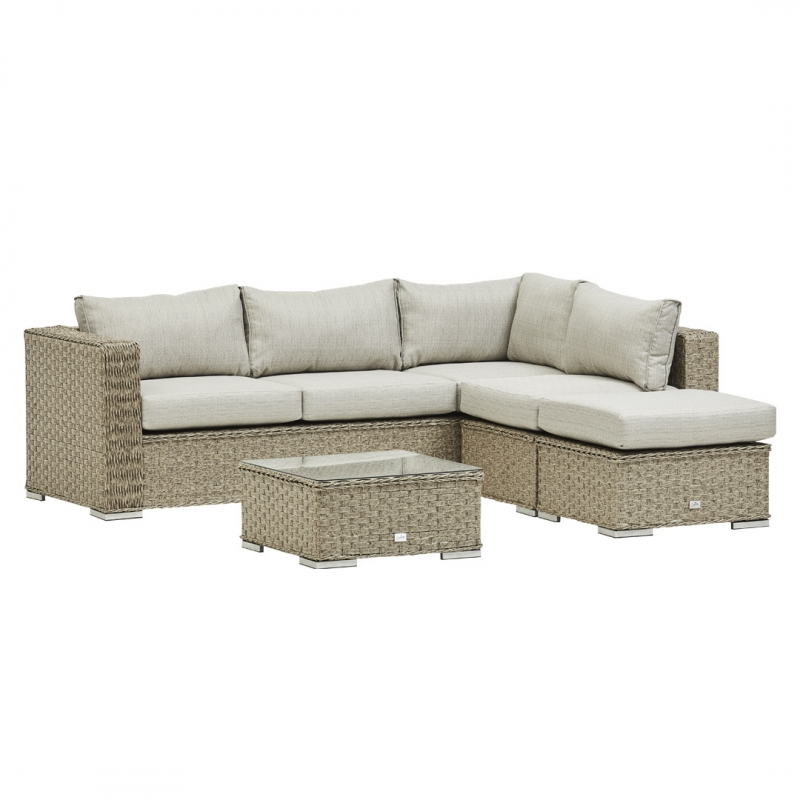 Veda Natural Rattan Corner Garden Sofa Set Free Delivery