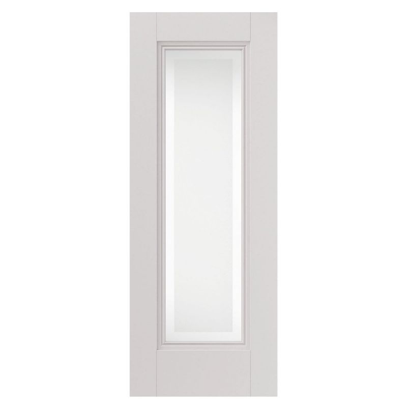 JB Kind Internal White Primed Belton Clear Etched Glazed Door